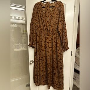 Full length, leopard dress
